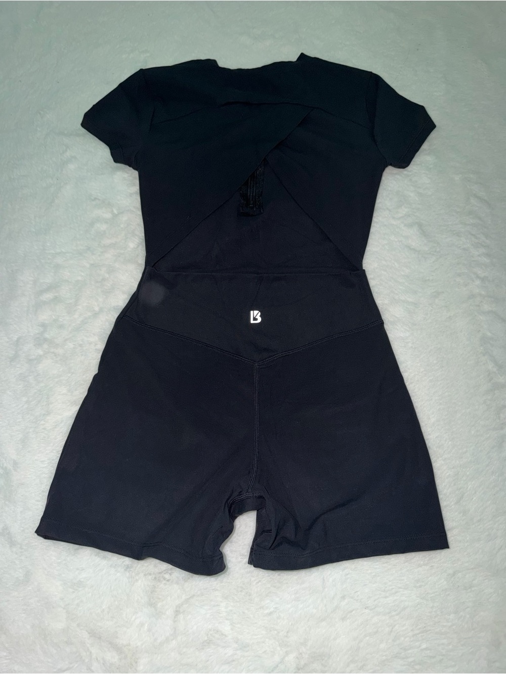 BuffBunny Open Back Romper Black